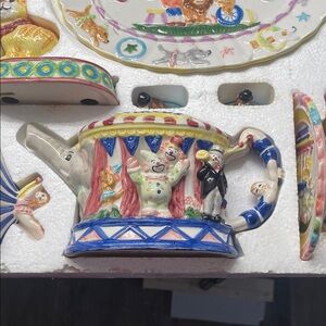 Circus Theme Ceramic Teapot